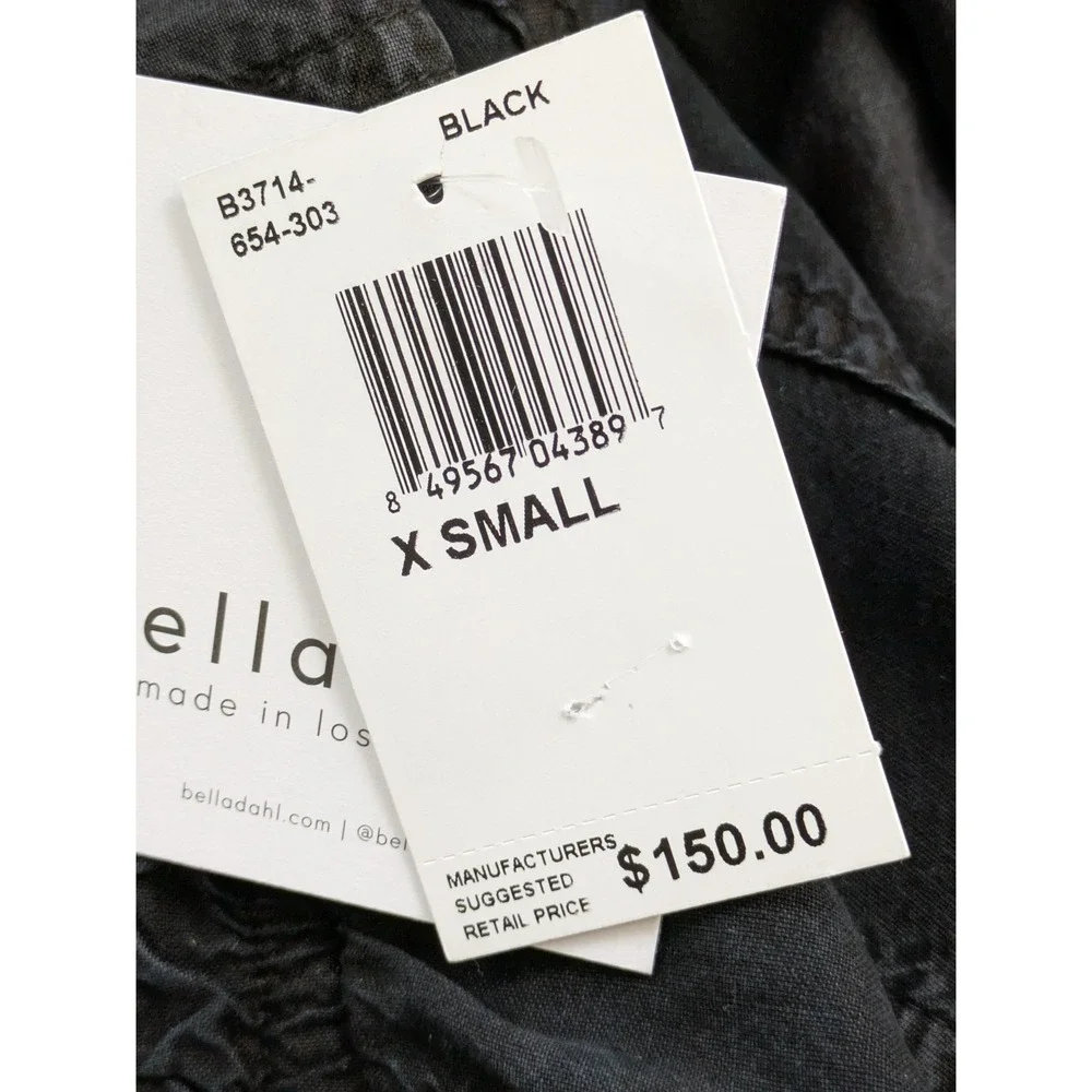 Bella Dahl Cargo‎ Jogger Track Pants Tencel Womens Size X-Small Black NWT $150
